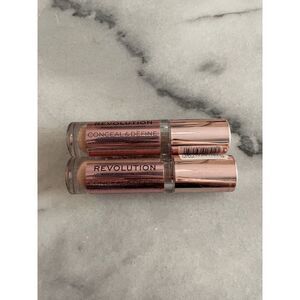 Revolution Conceal and Define Full Coverage Concealer Contour Shade C8 Lot of 2